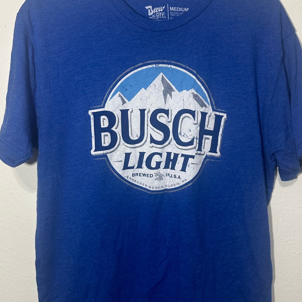 Brew City - Royal Blue Busch Light T-Shit - Size Medium